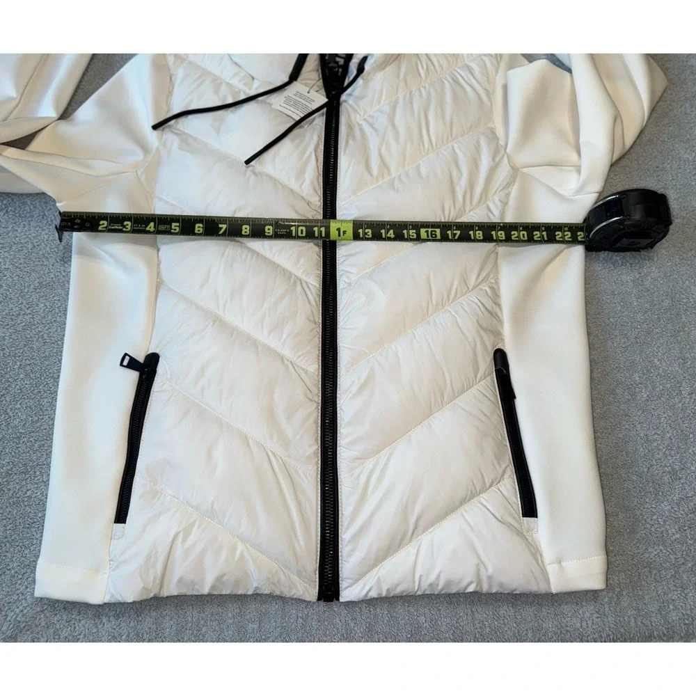 NWT DKNY Women's Hooded Scuba Puffer Coat White‎ Size XXL